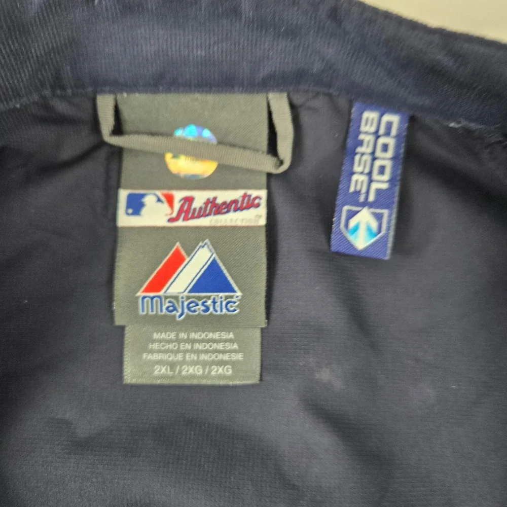 Majestic MLB San Diego Padres Authentic Cool Base Zip Warmup Jacket 2XL Pullover - Picture 7 of 11